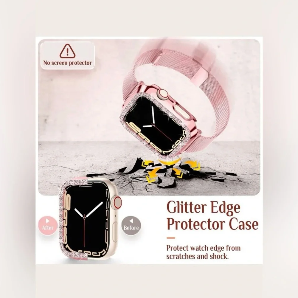 Rhinestone Case With Magnetic Watchband For Apple Watch - Picture 5 of 6